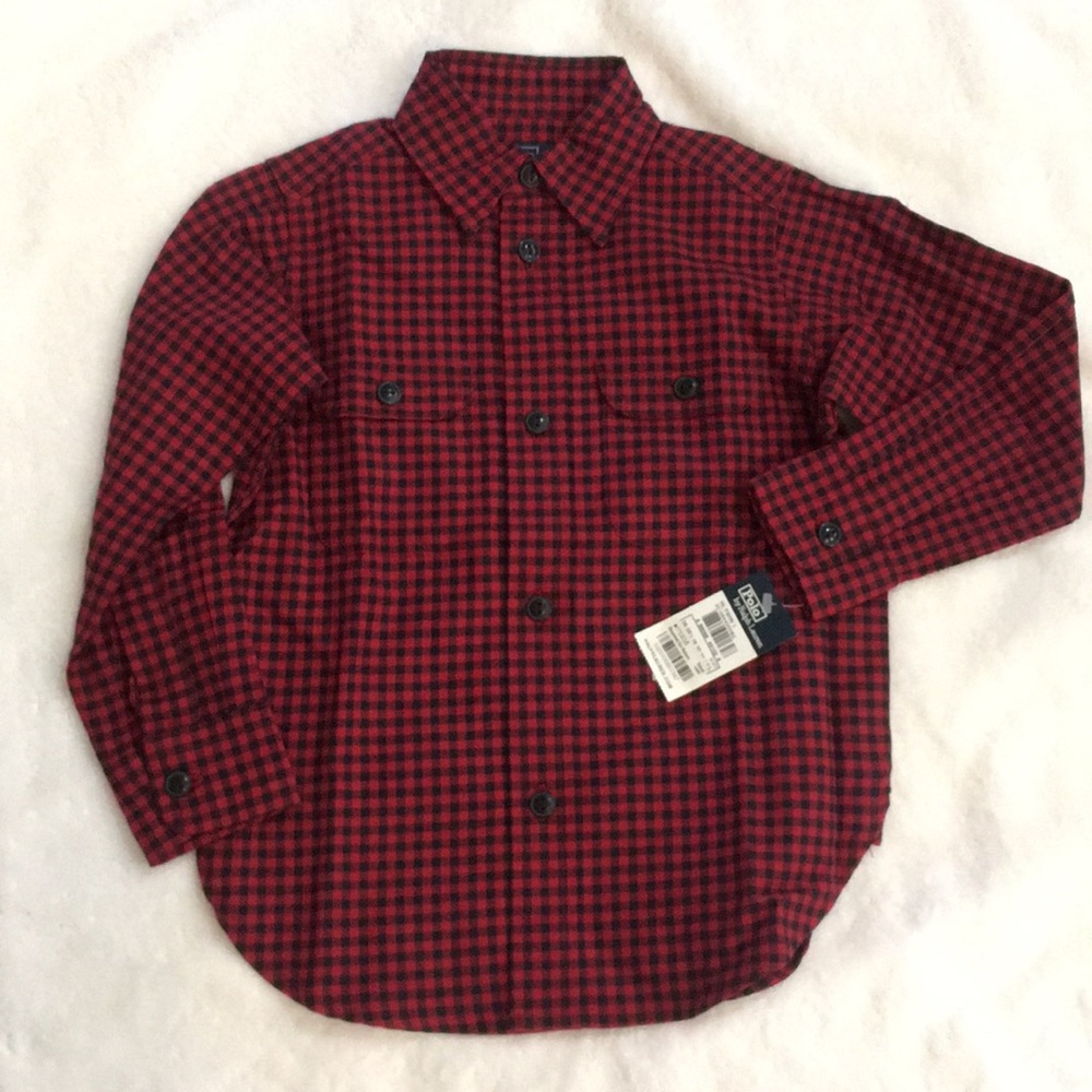 NWT polo flannel shirt 3T
